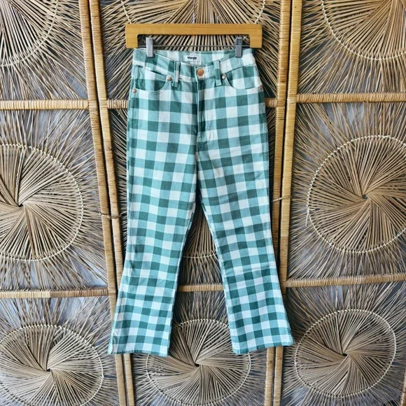 Wrangler Wrock Gingham Flare Pant SZ: 25W NWOT - Picture 6 of 12
